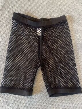 Club Exx Rave Black Fishnet Biker Shorts